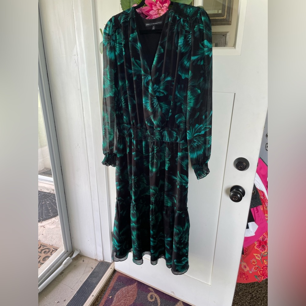 BHWM flowy black and green dress